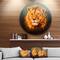 Designart - The Lion of Judah' Animal Circle Metal Wall Art